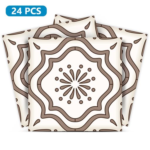 Trendy Peel and Stick Brown wall paper peel and stick Tile Stickers Model - B517