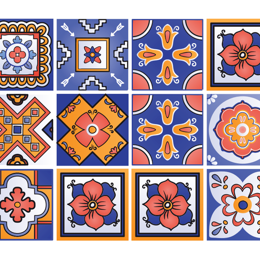 Colorful backsplash low-maintenance wall tiles easy to install stickers Model - M13