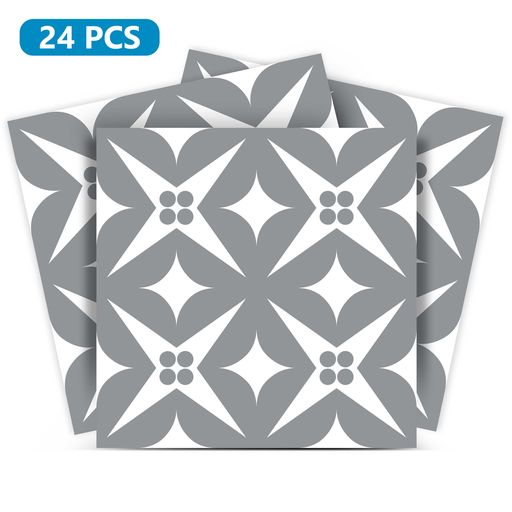 Trendy Peel and Stick Gray and White kitchens design Tile Stickers Model - B51