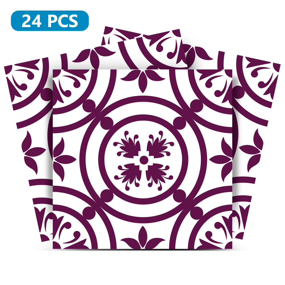 Purple wallpaper Tile Stickers for home and kitchen décor Model - K16