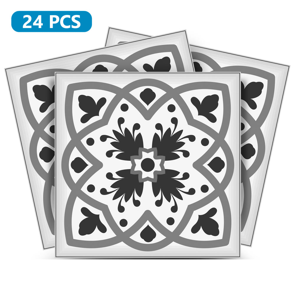 Gray shades Tile Stickers for room background patterned wall tiles Model - N13