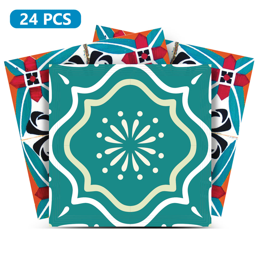 Two patterns Green and Red backsplash easy to apply refreshing wall tiles Model - N17