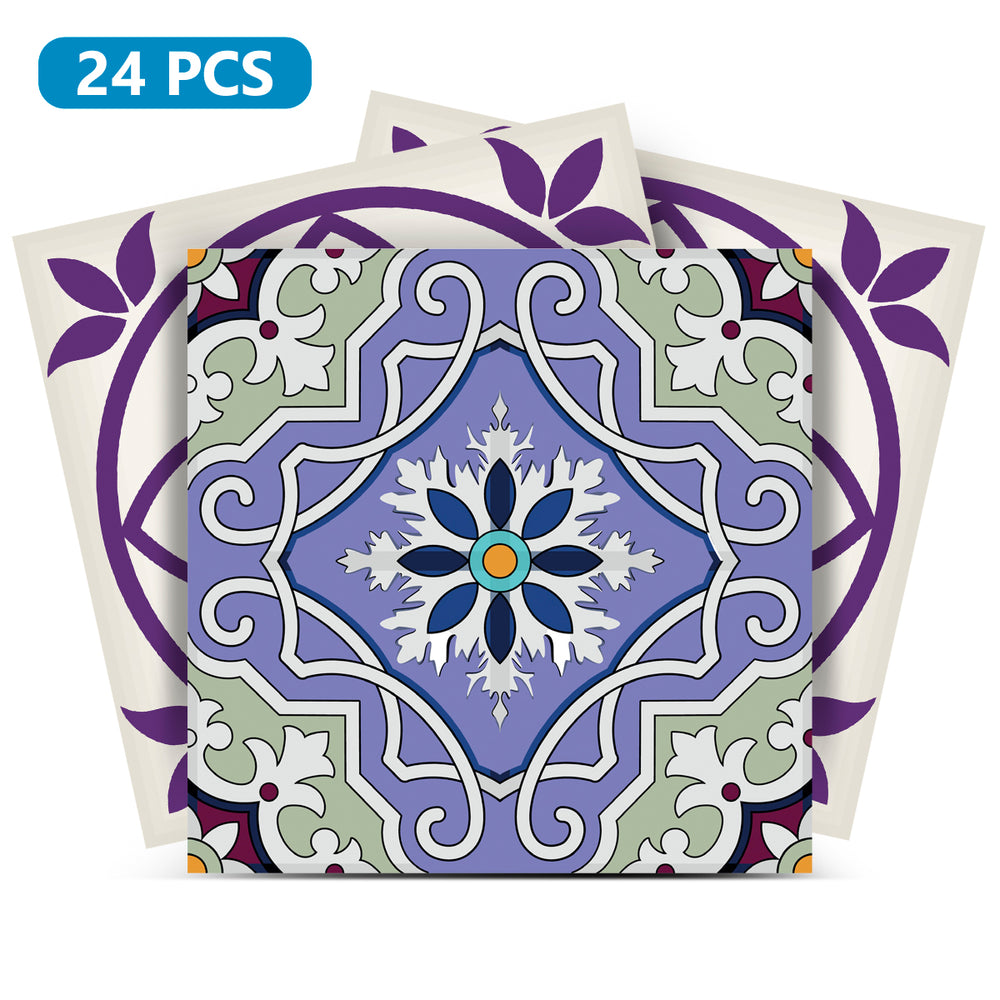 Purple backsplash Peel and Stick refreshing DIY wall Tile Stickers Model - N8