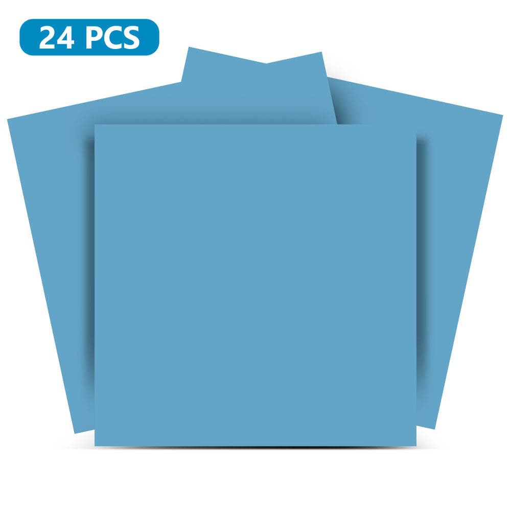 Single color solid Blue tile stickers for home renovation Model - PW03