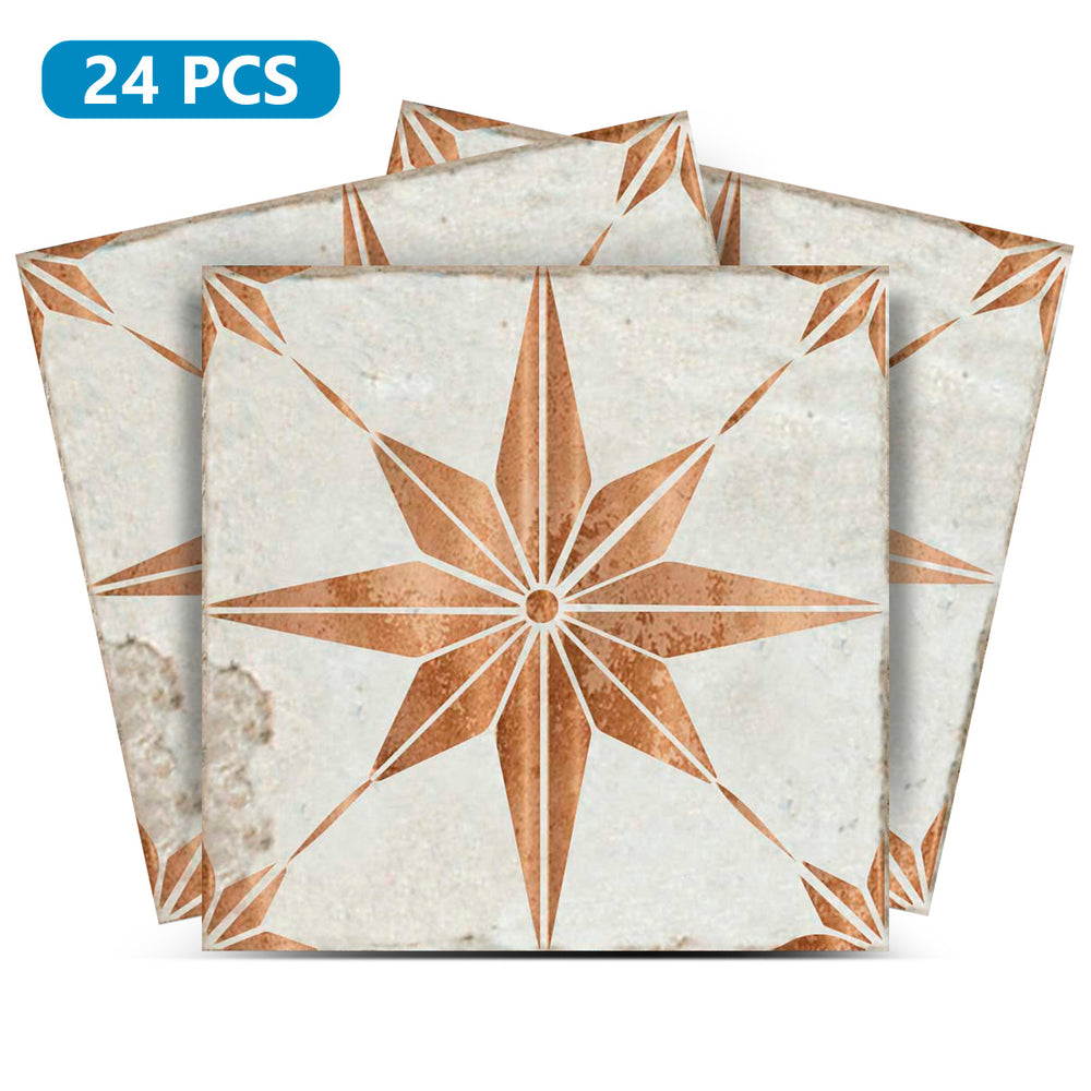 Gold star vintage Stylish Easy-to-Install removable backsplash Tiles Model - R12