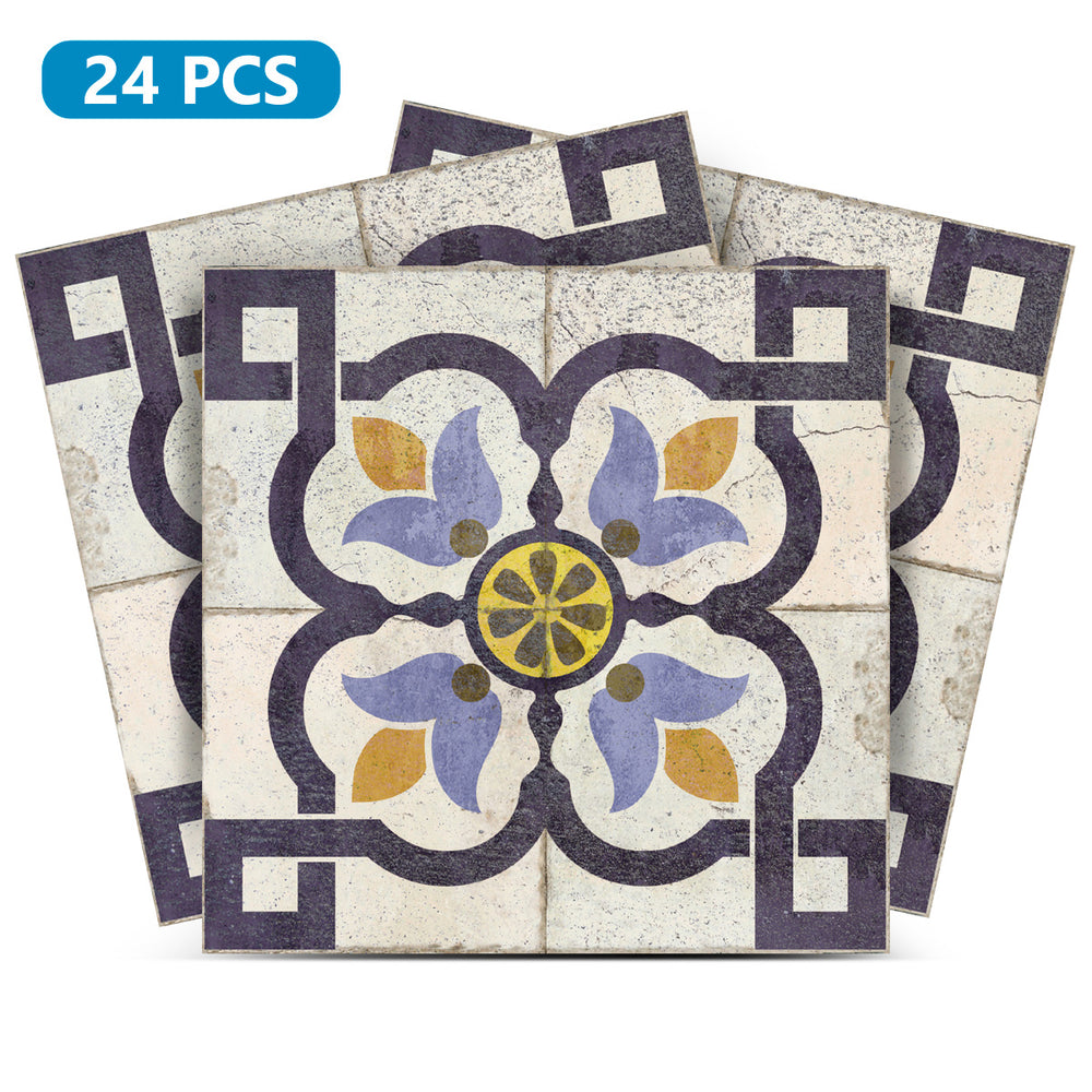 Rustic Pattern Peel and Stick vintage floral Tile Stickers Beautiful design Model - R78