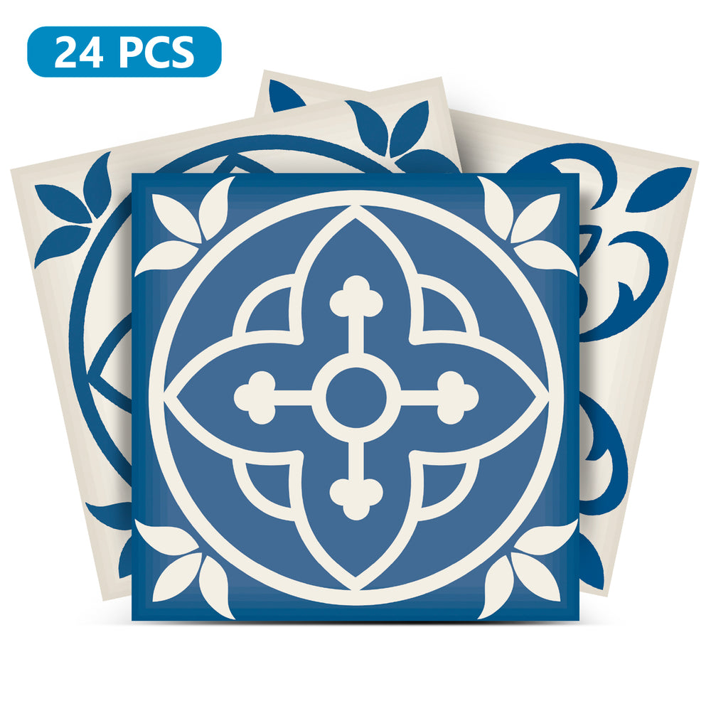 Light Blue backsplash multiple patterns Tile Stickers easy to install Model - SB11