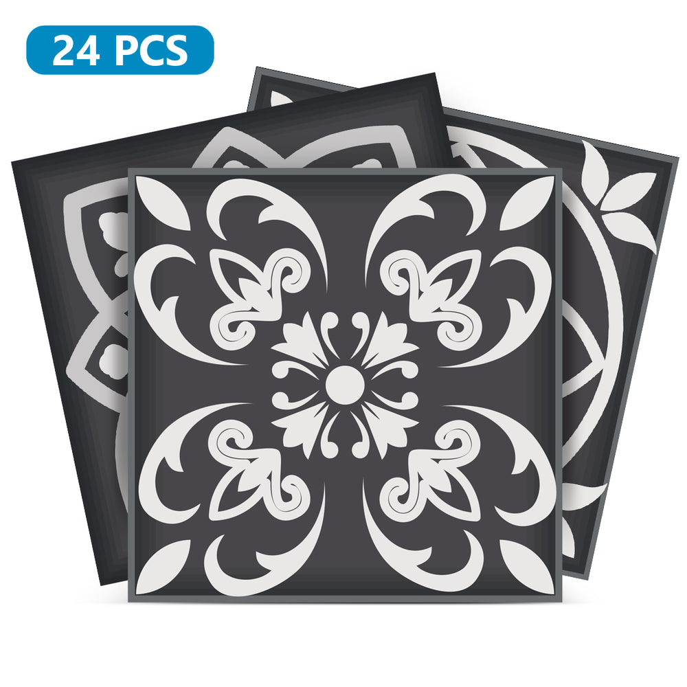 Black and White DIY Home Renovations Gray backsplash simple décor Model - SB16