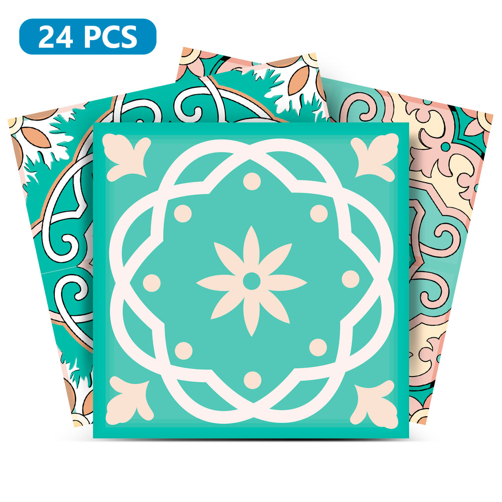 Green backsplash Tile Stickers beautiful background easy to install Model - SB17