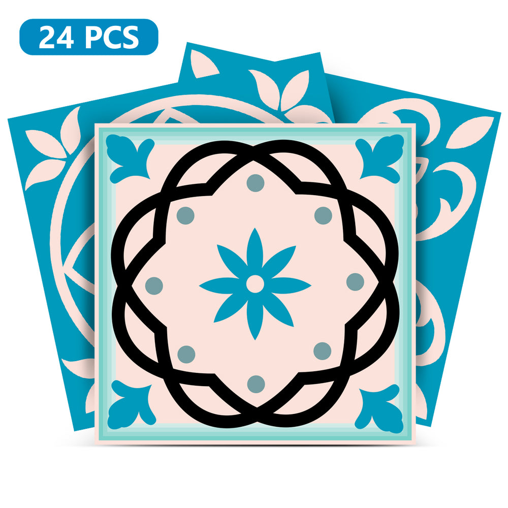 Easy-to-Install Blue Backsplash Tile stickers for bathroom upgrade Model - SB19