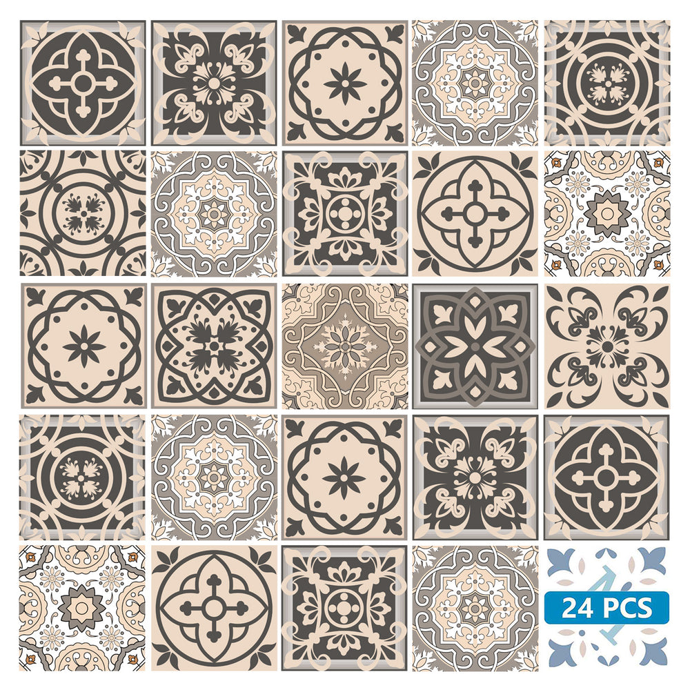 Brown backsplash Tile Stickers different patterns for kitchen makeover Model - SB20