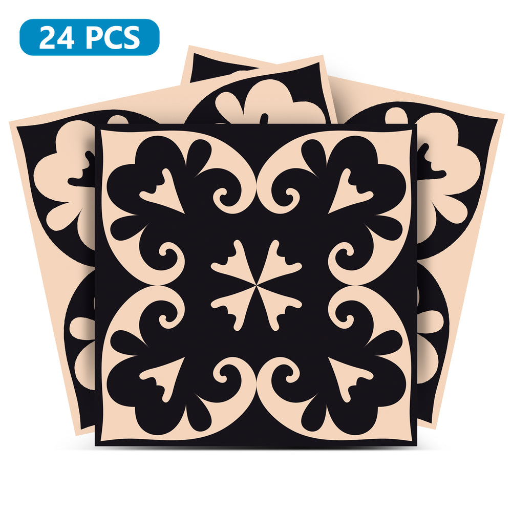 Matching Black and Brown Two patterns Beautiful Tile Stickers easy DIY Model - SB31