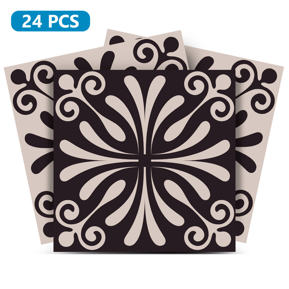 Matching dark designs Black and Gray Tile Stickers for home easy renovation Model - SB33