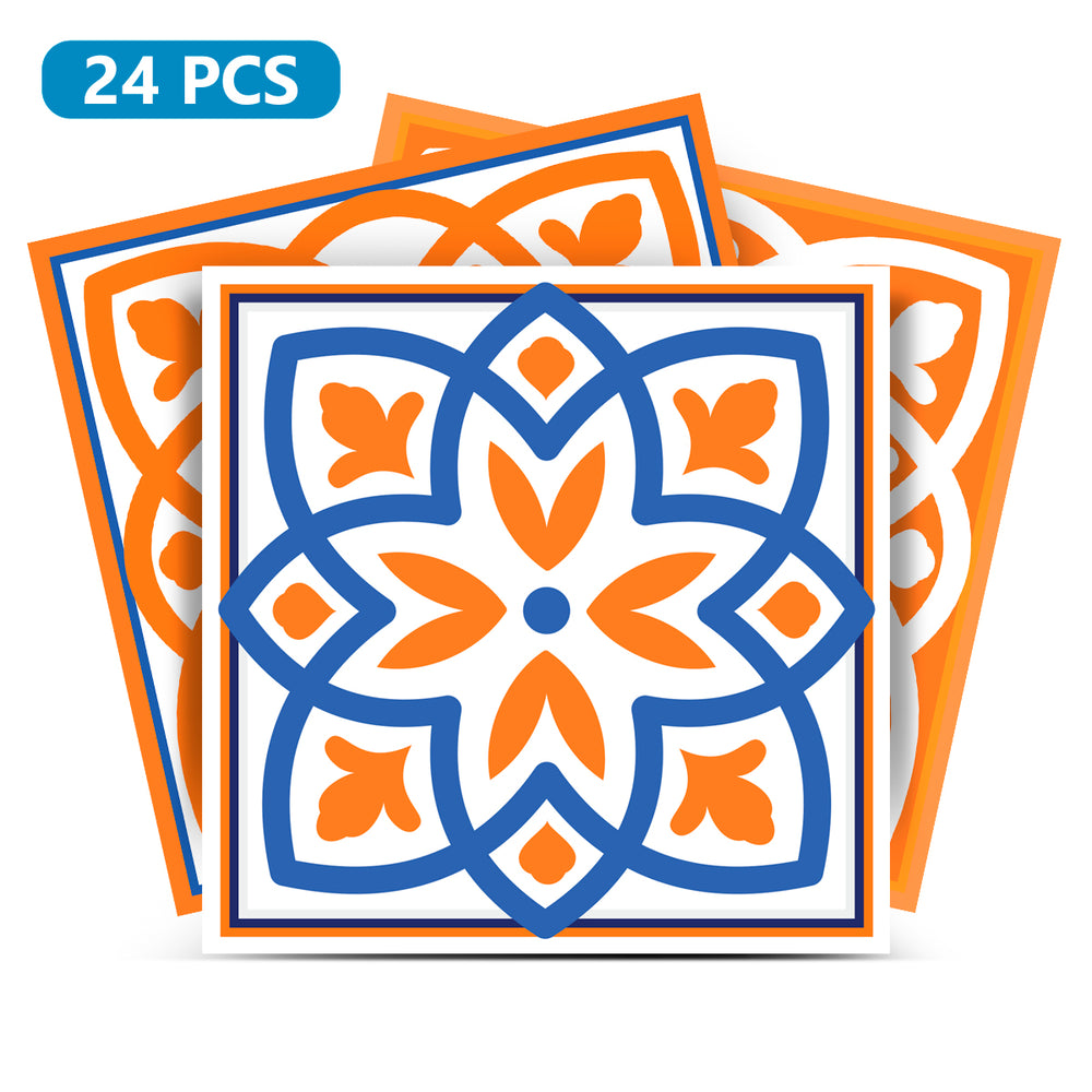 Orange backsplash Durable Floor Tiles for kitchen simple renovation Model - SB44