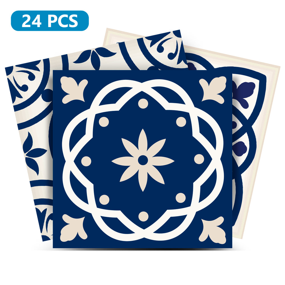 Blue Removable backsplash renters friendly for bathroom renovation Model - SB9