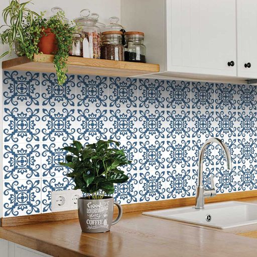 Special Blue and White pattern for bathroom walls and cabinets Model - A15