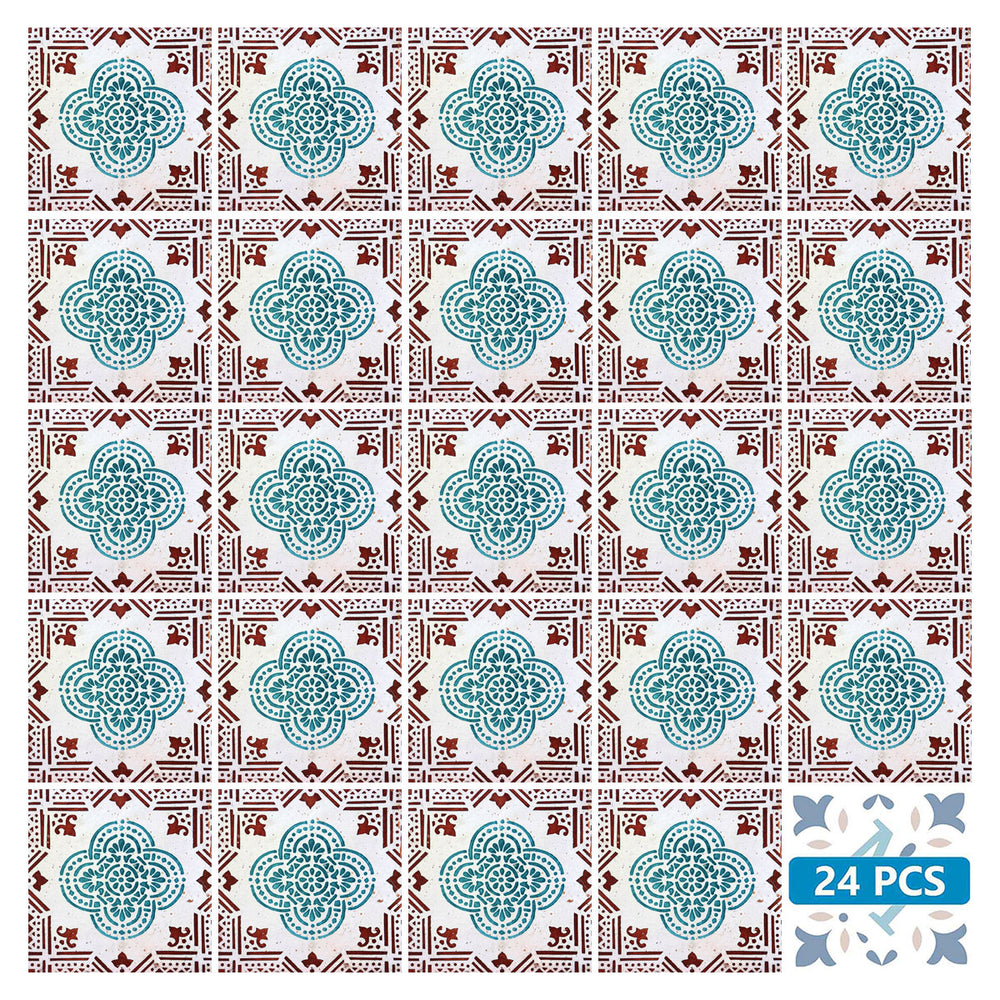 Green and Red Vintage Tiles Beautiful kitchen new pattern cover Model - V19