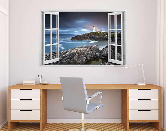 IMPRESSIVE 3D WINDOW WALL DECALS, REMOVABLE WALL STICKERS, WALL DECOR