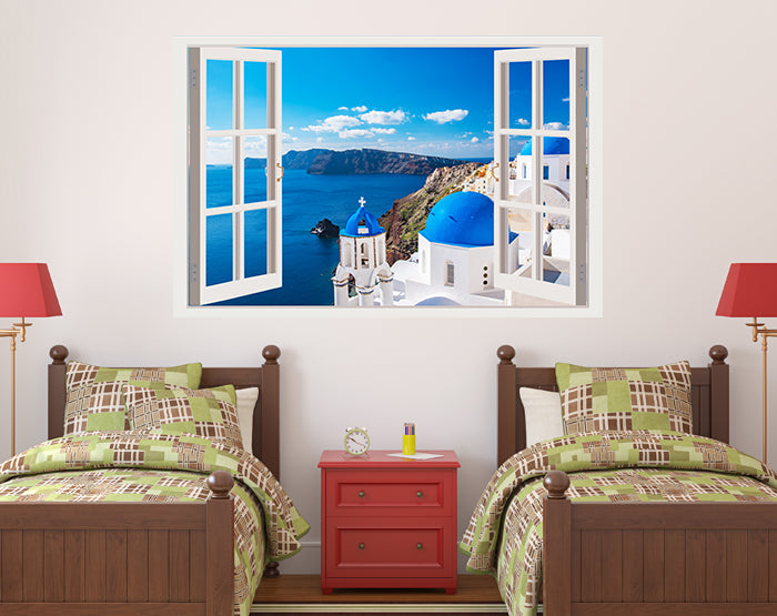 IMPRESSIVE 3D WINDOW WALL DECALS, REMOVABLE WALL STICKERS, WALL DECOR