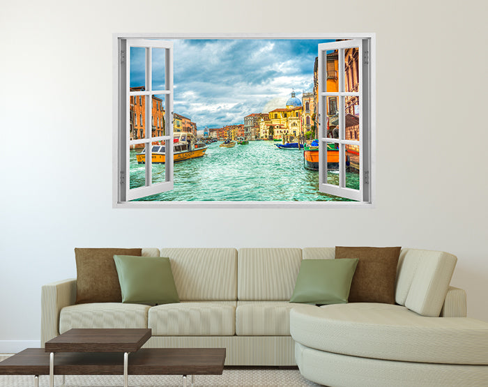 IMPRESSIVE 3D WINDOW WALL DECALS, REMOVABLE WALL STICKERS, WALL DECOR