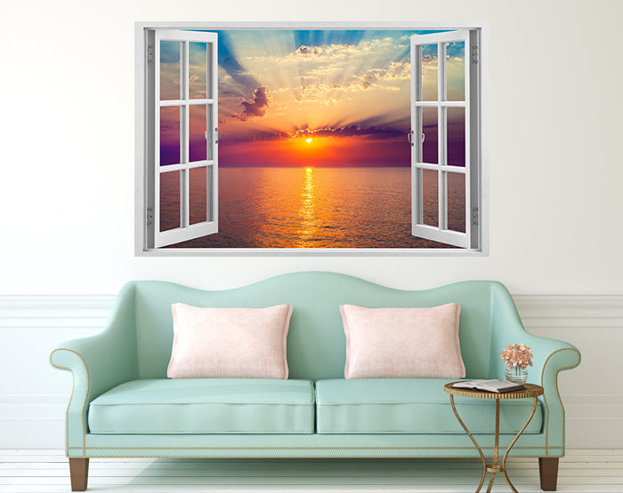 IMPRESSIVE 3D WINDOW WALL DECALS, REMOVABLE WALL STICKERS, WALL DECOR