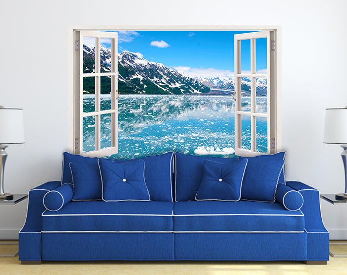 IMPRESSIVE 3D WINDOW WALL DECALS, REMOVABLE WALL STICKERS, WALL DECOR