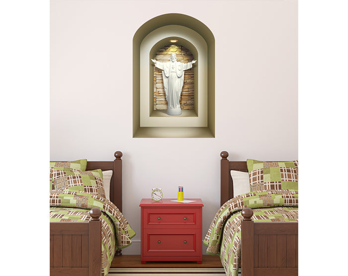 Jesus 3D WALL Stickers, NICHE illusion set, Removable Vinyl
