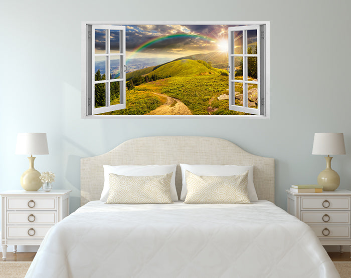 IMPRESSIVE 3D WINDOW WALL DECALS, REMOVABLE WALL STICKERS, WALL DECOR