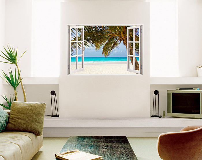 IMPRESSIVE 3D WINDOW WALL DECALS, REMOVABLE WALL STICKERS, WALL DECOR