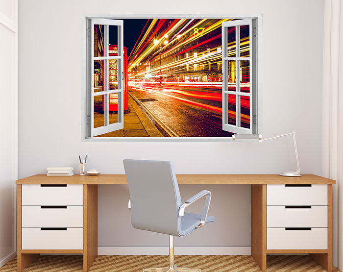 IMPRESSIVE 3D WINDOW WALL DECALS, REMOVABLE WALL STICKERS, WALL DECOR