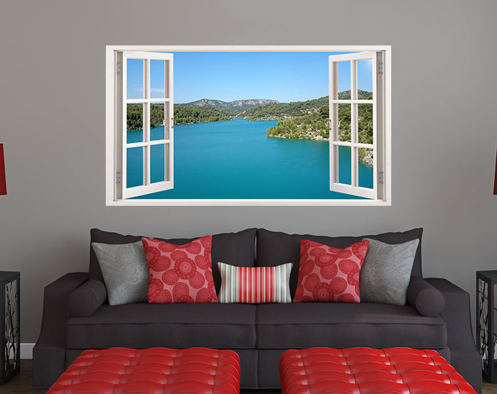 IMPRESSIVE 3D WINDOW WALL DECALS, REMOVABLE WALL STICKERS, WALL DECOR