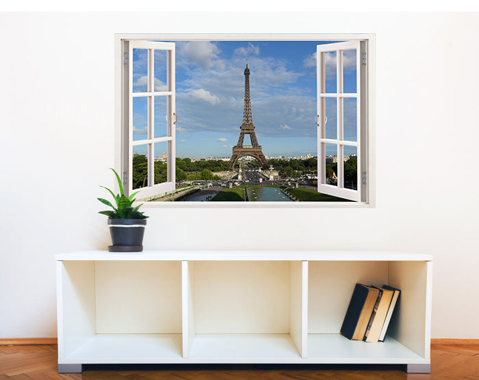 IMPRESSIVE 3D WINDOW WALL DECALS, REMOVABLE WALL STICKERS, WALL DECOR