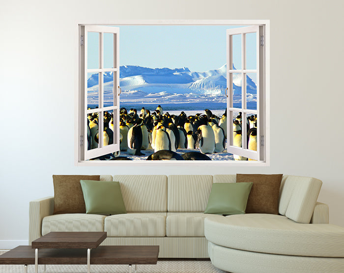 IMPRESSIVE 3D WINDOW WALL DECALS, REMOVABLE WALL STICKERS, WALL DECOR