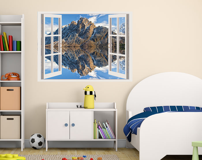 IMPRESSIVE 3D WINDOW WALL DECALS, REMOVABLE WALL STICKERS, WALL DECOR