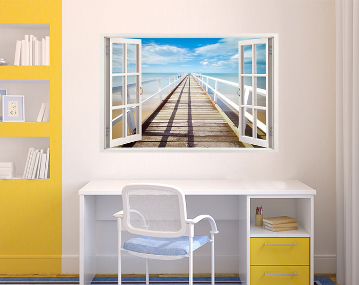 IMPRESSIVE 3D WINDOW WALL DECALS, REMOVABLE WALL STICKERS, WALL DECOR