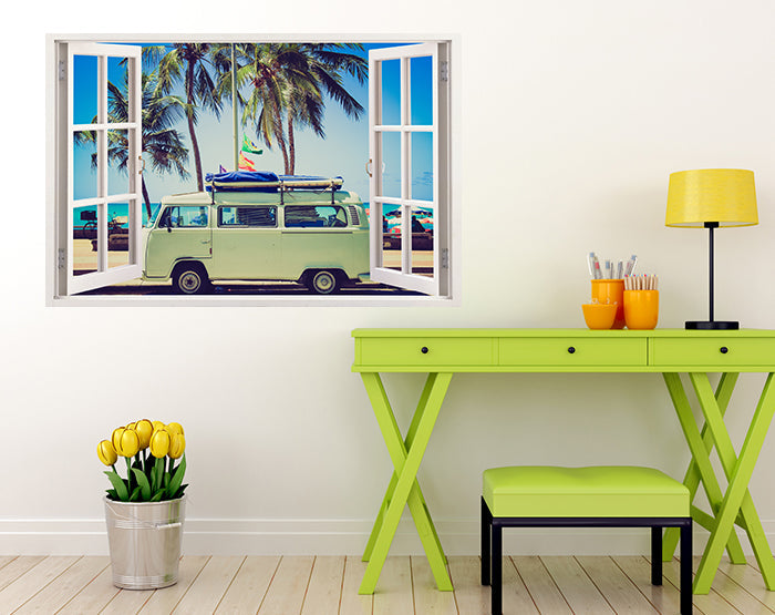 IMPRESSIVE 3D WINDOW WALL DECALS, REMOVABLE WALL STICKERS, WALL DECOR