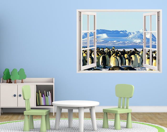 IMPRESSIVE 3D WINDOW WALL DECALS, REMOVABLE WALL STICKERS, WALL DECOR