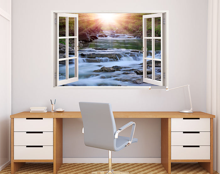 IMPRESSIVE 3D WINDOW WALL DECALS, REMOVABLE WALL STICKERS, WALL DECOR