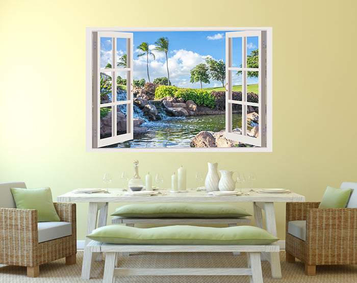 IMPRESSIVE 3D WINDOW WALL DECALS, REMOVABLE WALL STICKERS, WALL DECOR