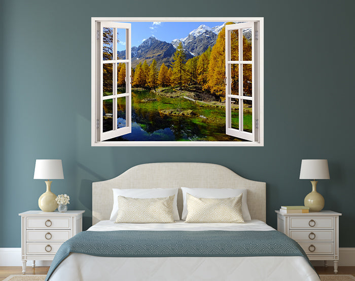 IMPRESSIVE 3D WINDOW WALL DECALS, REMOVABLE WALL STICKERS, WALL DECOR