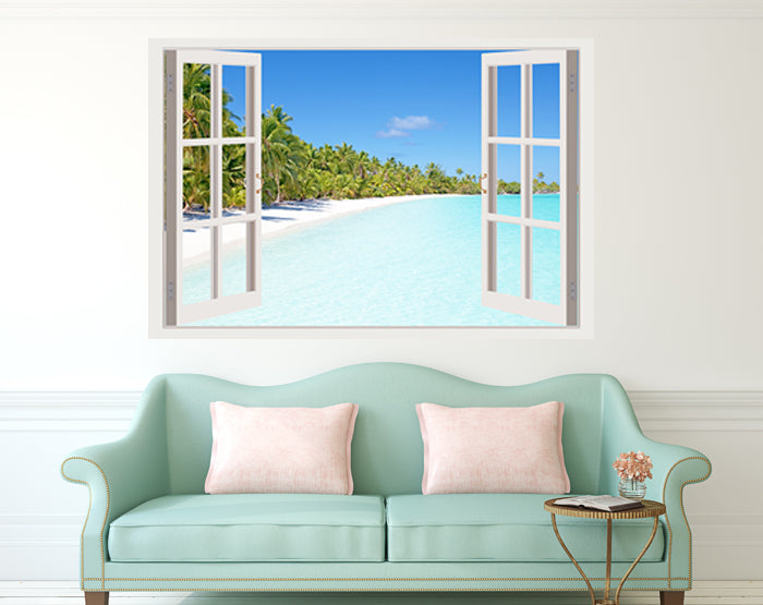 IMPRESSIVE 3D WINDOW WALL DECALS, REMOVABLE WALL STICKERS, WALL DECOR