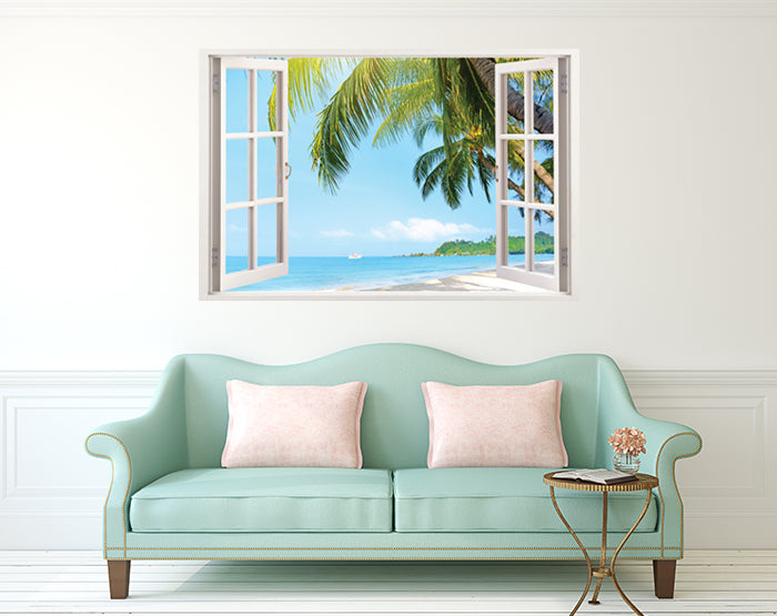 IMPRESSIVE 3D WINDOW WALL DECALS, REMOVABLE WALL STICKERS, WALL DECOR