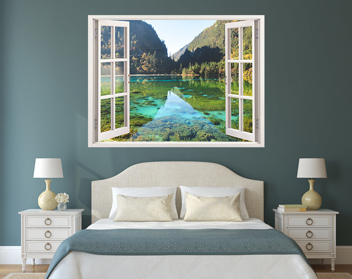 IMPRESSIVE 3D WINDOW WALL DECALS, REMOVABLE WALL STICKERS, WALL DECOR