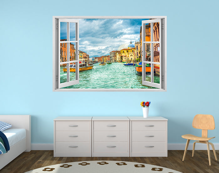 IMPRESSIVE 3D WINDOW WALL DECALS, REMOVABLE WALL STICKERS, WALL DECOR