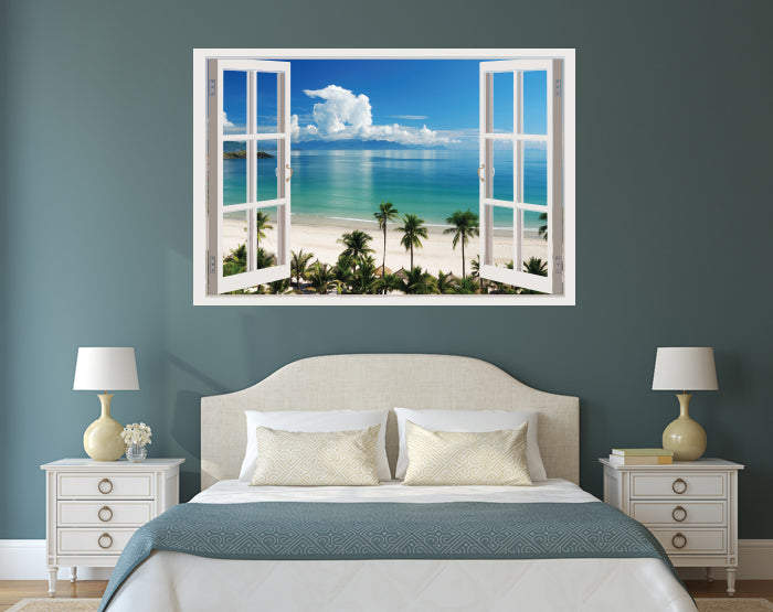 IMPRESSIVE 3D WINDOW WALL DECALS, REMOVABLE WALL STICKERS, WALL DECOR