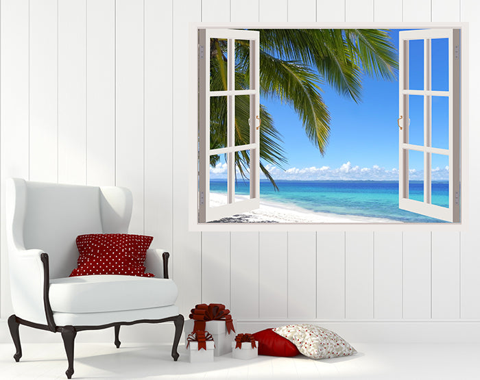 IMPRESSIVE 3D WINDOW WALL DECALS, REMOVABLE WALL STICKERS, WALL DECOR
