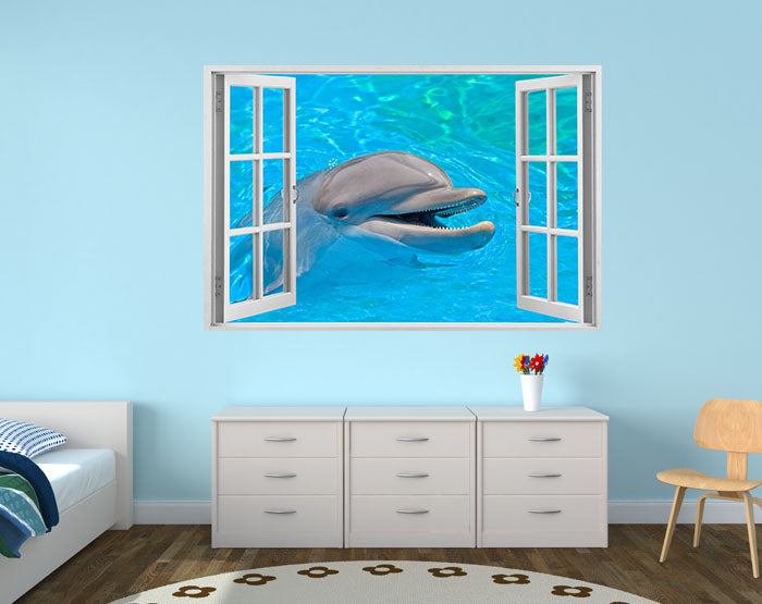 IMPRESSIVE 3D WINDOW WALL DECALS, REMOVABLE WALL STICKERS, WALL DECOR