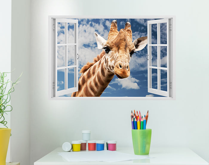 IMPRESSIVE 3D WINDOW WALL DECALS, REMOVABLE WALL STICKERS, WALL DECOR