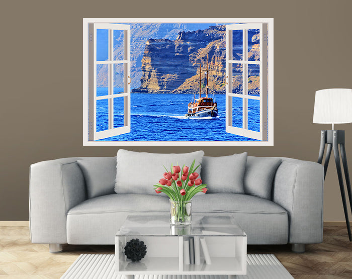 IMPRESSIVE 3D WINDOW WALL DECALS, REMOVABLE WALL STICKERS, WALL DECOR