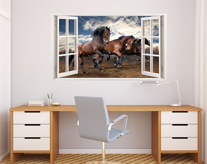 IMPRESSIVE 3D WINDOW WALL DECALS, REMOVABLE WALL STICKERS, WALL DECOR